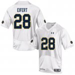 Notre Dame Fighting Irish Men's Griffin Eifert #28 White Under Armour Authentic Stitched College NCAA Football Jersey SLU5799QK